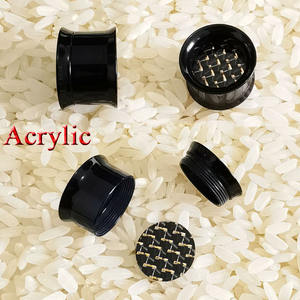 [أنفاق أذن أكريليك ملولبة داخليًا ، سدادات أنفاق لحم للأذن من الأكريليك ، مجوهرات عالية الجودة للبيع بالجملة ، تصميم جذاب - Product Image 1