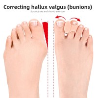 Séparateurs d'orteils pour hallux valgus et recroisement des orteils, souples, anti-frottement, confortables, à trou unique, taille unique, pour le soin des pieds