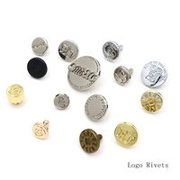 Desain Fashion Terbaru Rivet Logam Anti Karat Berlapis Perak, Rivet Stud Logam Custom dengan Tutup Logam, Rivet Logo Logam untuk Tas Dompet