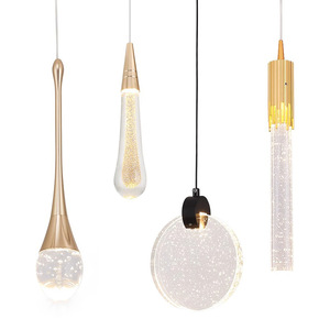 JACKSUN stile nordico goccia di pioggia lampadario di cristallo di piccole dimensioni lampada appesa sfondo da parete comodino <span class=keywords><strong>Led</strong></span> luce pendente - Product Image 6