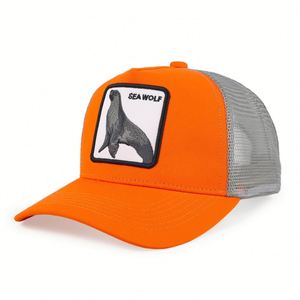 Casquette de baseball en maille à 5 panneaux, casquette de camionneur personnalisée avec broderie 3D motif animal, usage professionnel - Product Image 3