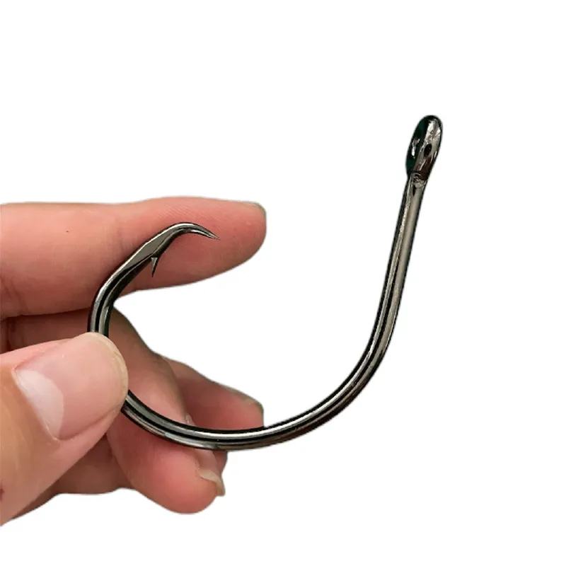 Top Right FH8210 6/0#~14/0# Demon Perfect Circle Hooks In-line Catfish Hook Heavy Duty Olecranon Barbed Fishing Tuna Hook CN;ZHE