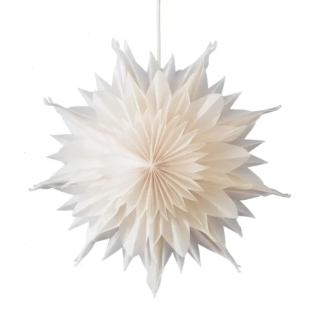 Weißes 3D-Papier Weihnachten hängendes Dekorations papier hängendes Blumen stern Indoor Shade Cover (nur Papier)