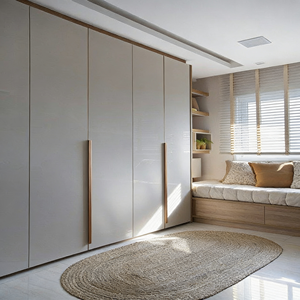 BALOM Customized Modern Matte Finish Solid Wood <b>Wardrobe</b> Floor-to-Ceiling Bedroom <b>Storage</b> Solution Large Capacity Ardrobe - Product Image 6