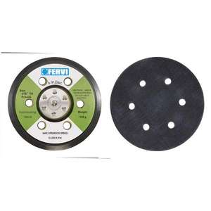 Fervi Backing <b>Pad</b> 6 In Disc Velcro Fixing 5/16 24 Threads Sanding Discs - Product Image 1