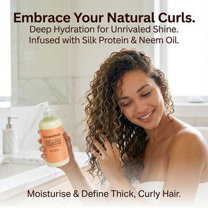 Acondicionador Hidratante para Cabello Rizado Natural con Aceite de Coco, Hibisco y Neem para un Cabello Grueso, Suave y Liso - Product Image 5