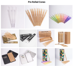 Classic Colorful Printed <b>Rolling</b> Paper Sleeves Custom Logo Empty Cones Branding Slow Evenly Burning 78-109mm Sizes Virgin Pulp - Product Image 5
