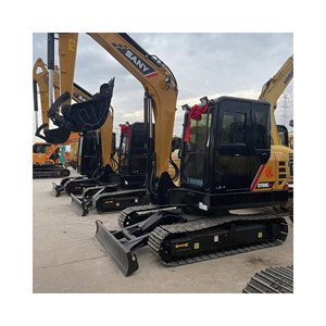 Excavatrice sur chenilles hydraulique d'occasion SY60cpro 6 tonnes de haute qualité avec moteur et boîte de vitesses à prix bas - Product Image 1