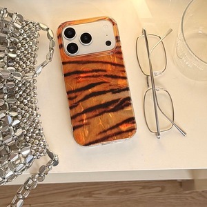 Coque de téléphone portable anti-traces de doigts à motif zèbre et imprimé tigre avec strass pour iPhone 15/14 Pro et 17/16 – Housse de protection personnalisée - Product Image 4