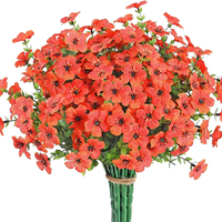 Vente en gros de fleurs artificielles d'eucalyptus violet, fleur de simulation, paquet de plantes vertes, décoration, fausse fleur