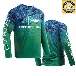 Maßgeschneiderte Angelhemden mit Sublimationsdruck, Langarm, Atmungsaktiv, Schnelltrocknend, UV-Schutz und Kapuze - Product Image 2