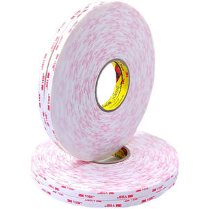 Cinta de espuma acrílica de poliéster troquelada 4950, resistente a altas temperaturas, impermeable, de doble cara para unión en superficies de alta energía superficial - Product Image 1