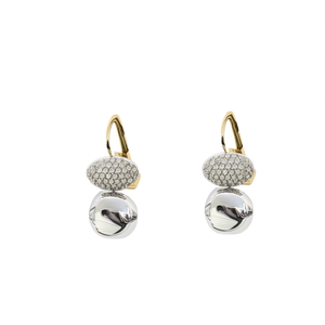Boucles d'oreilles pendantes tendance pour femmes, en acier inoxydable 316L, plaqué or PVD, avec cristaux et strass, durables et résistantes - Product Image 2