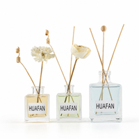 Bouteille diffuseur de parfum carrée vide en verre 80ml 100ml 200ml, emballage personnalisé avec logo