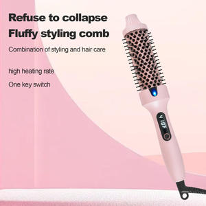 38mm Electric Hair Straightener Curling Iron PTC LED Dual-Purpose Aluminum Alloy <b>Comb</b> Portable Hair Styling Tool - Product Image 3