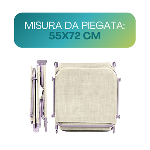 Sdraio Pieghevole con Tettoia Parasole 180x55x90 Cm Capacità 120 Kg Sedia a Sdraio da Giardino per Uso Esterno - Product Image 4