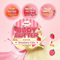 Beurre Corporel Marque Privée Parfumé Gâteau aux Fraises Macaron Pêche Donut Coco Nourrissant Hydratant Éclaircissant Effet Glaçage