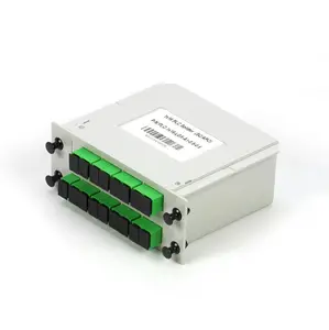 Tarjeta de inserción de Cassette Tipo 1*16 1*8 divisor pasivo divisor PLC de fibra óptica con conector Sc