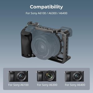 Jaula pequeña con empuñadura de silicona y Zapata fría para <span class=keywords><strong>Sony</strong></span> A6100, A6300, 2017 - Product Image 4