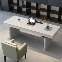 Juego de Mesa y Silla de Oficina Pequeña de Lujo para el Hogar, Escritorio Ajustable en Altura, Escritorio para Computadora de Estudio, Muebles de Oficina de Madera, Diseño Moderno