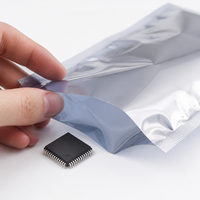 Sacs plats antistatiques argentés métalliques pour composants électroniques PCB IC, pièces de quincaillerie, emballage personnalisé en gros S24B