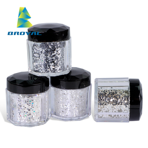 BROYAL Hochwertiger 1/64 0,4 MM <span class=keywords><strong>Sparkle</strong></span> Flash <span class=keywords><strong>Metallic</strong></span> Silber <span class=keywords><strong>Glitter</strong></span> Ultra feiner und klobiger <span class=keywords><strong>Glitter</strong></span>