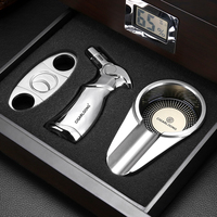 CIGARLOONG coupe-cigare briquet cendrier trois ensembles boîte à cigares luxe espagnol bois de cèdre grande capacité Double cave à cigares