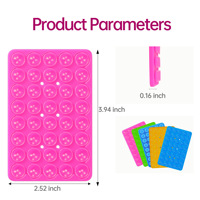 Support de téléphone portable Yimei antidérapant en silicone flexible avec ventouse, étanche, hauteur réglable, forte puissance d'aspiration, pour portefeuille/cartes