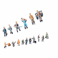 Ensemble de construction ferroviaire en plastique coloré, figurines miniatures d'architectes pour table de sable, échelle 1:1