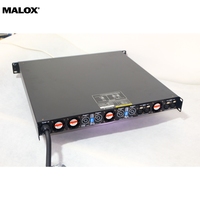 Amplificateur DSP de classe D à 4 canaux en métal robuste, 4x7400W à 2 ohms, amplificateur de puissance numérique à faible impédance avec alimentation PFC