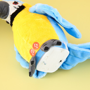 Jouet en peluche électrique, perroquet parlant avec ailes mobiles, perroquets enregistrables - Product Image 5