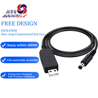 Grosir 5V untuk 12V kabel USB dengan 1m panjang PVC jaket GARIS kualitas baik DC 5V untuk Dc 12V tegangan Step-up kabel konverter