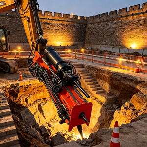 Peralatan Pemisah Hidrolik Multi-Fungsi Profesional dengan Bor Batu untuk Excavator Tambang - Product Image 1