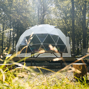 Serre en verre transparent d'extérieur, tente de luxe, domos glamping de lujo, tente de glamping, structure en acier, dôme géodésique de glamping à vendre - Product Image 2