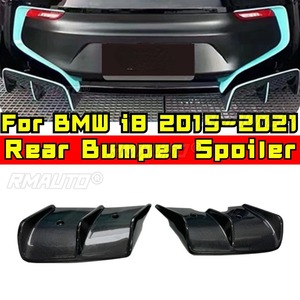 For BMW i8 2015-2021 Real Carbon Fiber <b>Car</b> Rear Bumper Lip Splitter <b>Diffuser</b> Body Kit Bumper Guard Protector Cover Accessories - Product Image 1