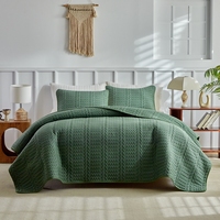 Ensemble de couvre-lit en microfibre 3 pièces, motif patchwork en forme d'épi de blé, couette respirante et douce, ensemble de literie avec taies d'oreiller pour hôtel et usage domestique