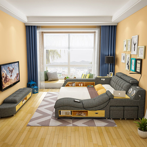 سرير خشبي ذكي حديث وفاخر متعدد الوظائف مع درج تدليك آمن سرير بطابقين بحجم كبير - Product Image 4