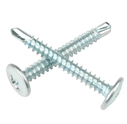 China Factory Customized White zinc plated CSK phillips head self drilling screw with ribs