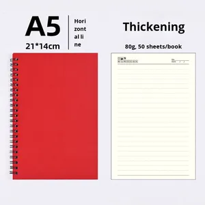 สมุด B5แบบเกลียวสำหรับธุรกิจทำจากหนังวัวออกแบบได้ตามต้องการสำหรับใส่ออกกำลังกายทำการบ้านและเป็นของขวัญพร้อมโลโก้แบบกำหนดเอง - Product Image 6