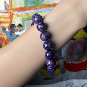 Bracelet de perles de Charoïte violette naturelle très prisé, bijoux en cristal violet royal pour femme, cadeau, vente en gros - Product Image 3