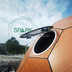 4 Saison 6m geodätische Glaskuppel haus Holz farbe Glas <span class=keywords><strong>Iglu</strong></span> mit Kohle kristall platten im Inneren - Product Image 6