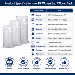 <span class=keywords><strong>Saco</strong></span> Tejido <span class=keywords><strong>de</strong></span> PP <span class=keywords><strong>de</strong></span> 25 kg y 50 kg, Bolsa a Granel para Granos, Maíz, Soja, <span class=keywords><strong>Trigo</strong></span>, Cebada, Almacenamiento Agrícola con Cierre <span class=keywords><strong>de</strong></span> Cordón, ISO - Product Image 2