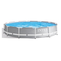Piscine hors sol ronde en acier INTEX 26716 Prism Frame Premium, 12 pieds x 39 pouces
