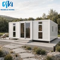 Maison mobile préfabriquée de 20 pieds, prête à l'emploi, avec 2 chambres, salon, salle de bain et cuisine
