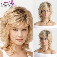 613 # perruque synthétique bouclée blonde perruques pixie bob en fibre haute température pour les femmes blanches européennes