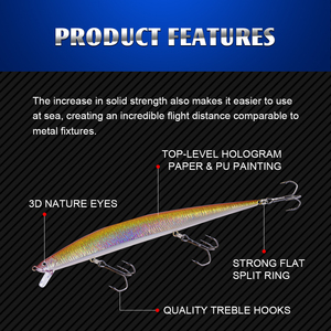 Leurre <span class=keywords><strong>de</strong></span> <span class=keywords><strong>pêche</strong></span> HONOREAL 175mm 32g Minnow Large Gamme Haut <span class=keywords><strong>de</strong></span> Gamme Rigide - Product Image 5