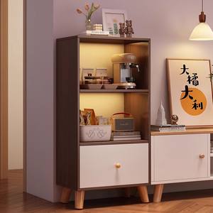 Estantería de madera multicapa moderna, estante de almacenamiento, armario de TV para el hogar, estantería de exhibición para sala de estar, dormitorio, Panel de estilo de madera - Product Image 1