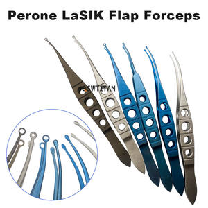 Pinset operasi Titanium 108mm, instrumen oftalmik mikro, Pinset operasi plastik dengan ujung lubang - Product Image 2