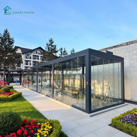 Pergola extérieure en aluminium Sweet Home avec toit à lames motorisées, imperméable, pour jardin