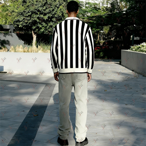 Áo len nam cổ polo thiết kế logo chữ cái tùy chỉnh, áo len sọc chữ cái, áo len kiểu áo bóng đá - Product Image 3